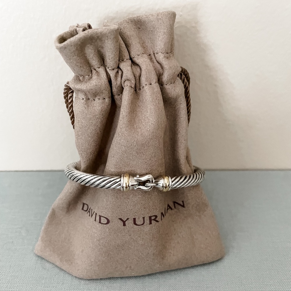David Yurman Sterling Silver 925 5mm Cable Buckle Bracelet